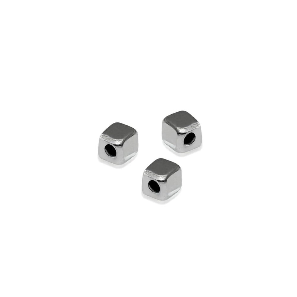 1662 925 Sterling Silver 2mm Cube Bead 50 Pieces Jewelry Making Supplies